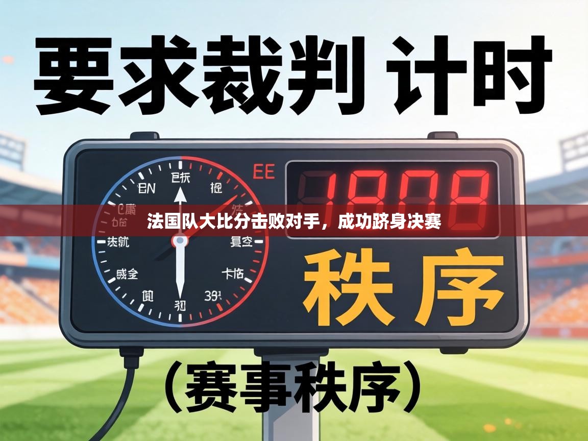 法国队大比分击败对手，成功跻身决赛